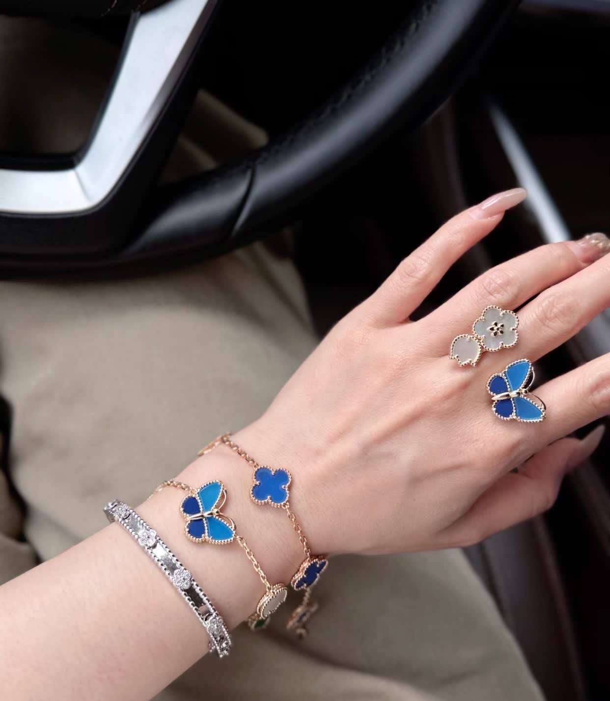 Van Cleef & Arpels Alhambra Ring and Bracelet Set